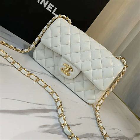 chanel gold mini flap bag